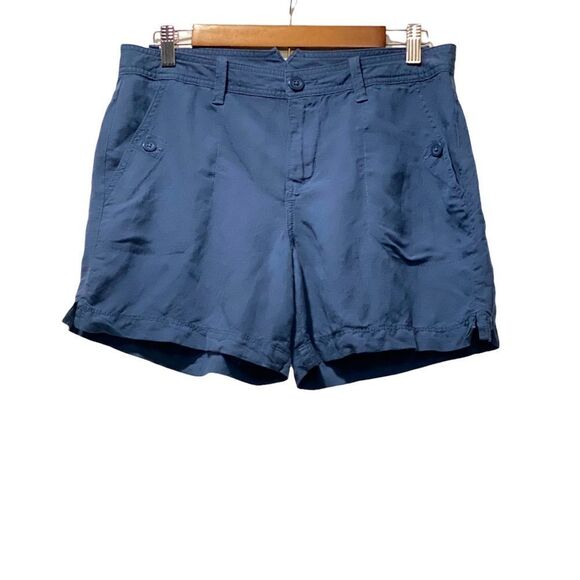 Calvin Klein Midnight Oil Blue Linen Classic Shorts Size 6 - Picture 5 of 9